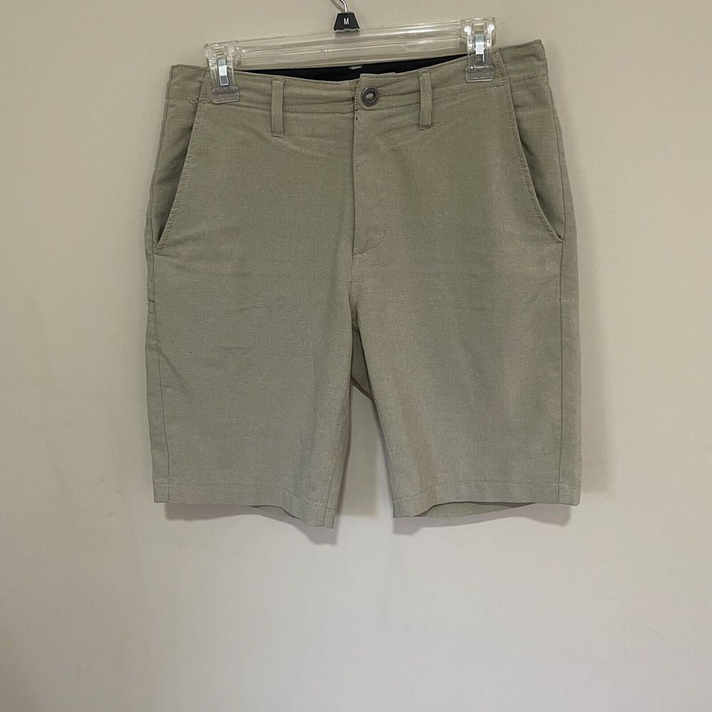 Volcom Mens Vmonty‎ Mens Size 28 Khaki Chino Shorts Inseam 10”
